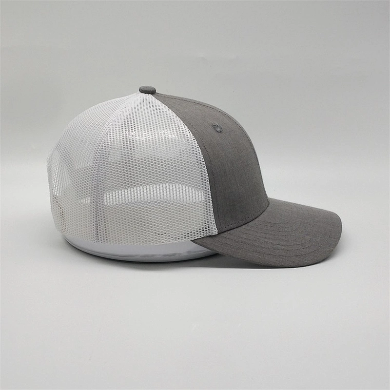 Custom Wholesale Sport Hip-Hop Snap Back Hat Baseball Curved Bill Half Mesh Trucker Caps With Embroidery