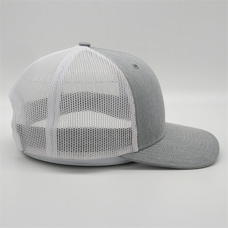 Customised Heather Grey Blank Trucker Hat,Plain White Mesh Snap Back Hat,Youth Yupoong Trucker Caps