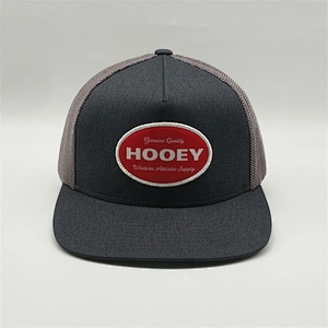 Outdoor Unisex 5 Panel Dark Gray Snap Back Hat,Custom Embroidery Flat Brim Visor Trucker Cap,Newest Fitted Mesh Snapback Hat Cap