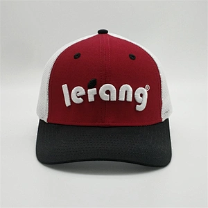 Wholesale Factory Red Trukcer Caps,Customize Own Brand Truck Caps,3D Puff Embroidery Trucker Hats