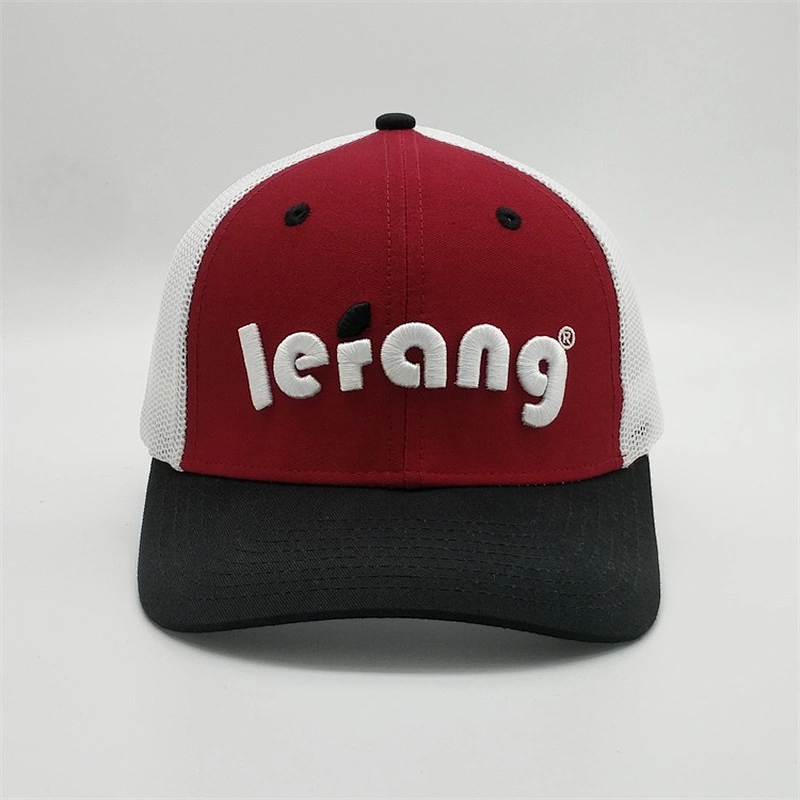 Wholesale Factory Red Trukcer Caps,Customize Own Brand Truck Caps,3D Puff Embroidery Trucker Hats