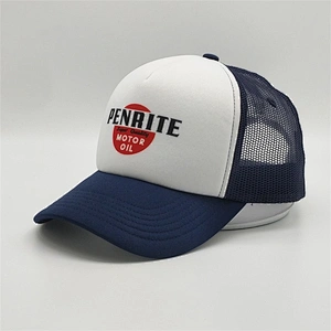 High Quality Adult Custom Embroidery Trucker Caps,Wholesale Cheap Navy Blue Mesh Hat,White Sponge Foam Net Cap
