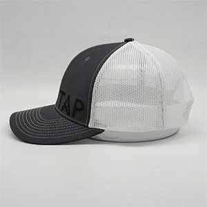custom plain embroidered trucker cap,mesh curved bill trucker hat plastic snapback ,black men sports trucker hats