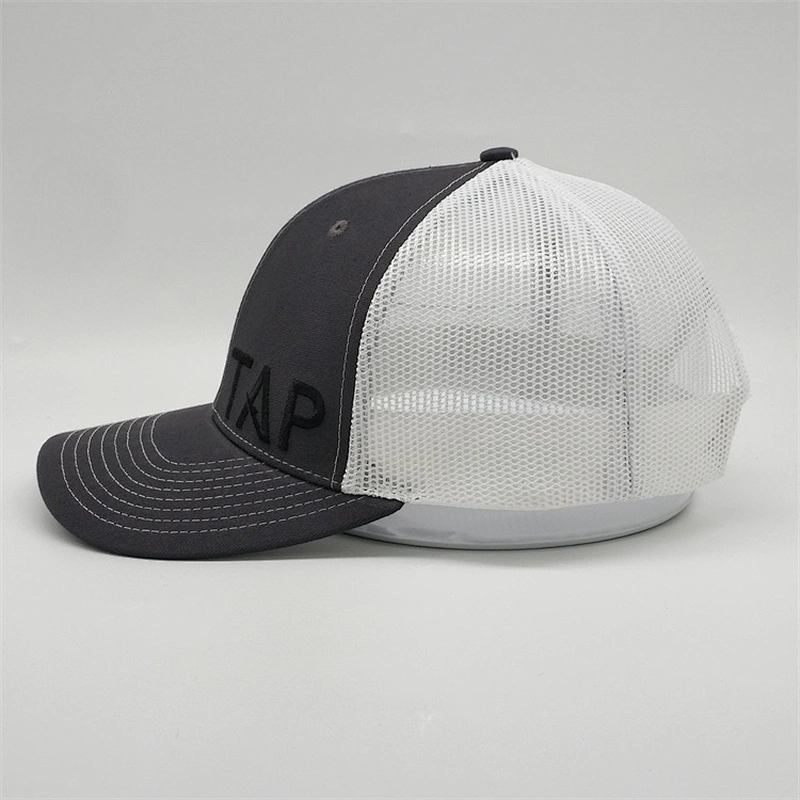 custom plain embroidered trucker cap,mesh curved bill trucker hat plastic snapback ,black men sports trucker hats