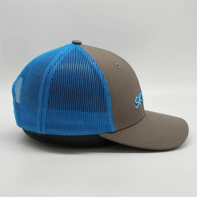 Best Quality Personality Trucker Hats,Custom 3d Logo Embroidery Caps,Dark Gray Blue Trucker Caps
