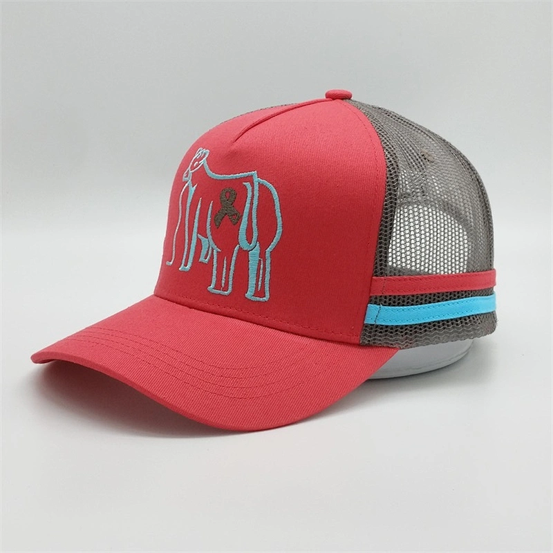 Wholesale Multi-color Custom 5 Panel Mesh Embroidery Logo Trucker Hat Caps With Logo