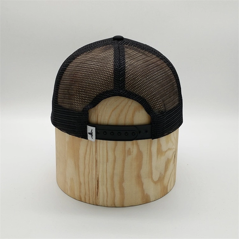 Custom 5 Panel Black Short Bill Sublimation Printing Foam Trucker Hat