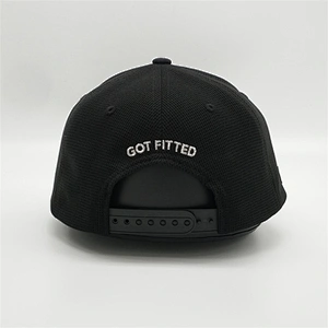 Factory Customized 3d Embroidery Logo Cap,Men Woven Label Snapback Caps,Black Sport Soft Mesh Trucker Hat