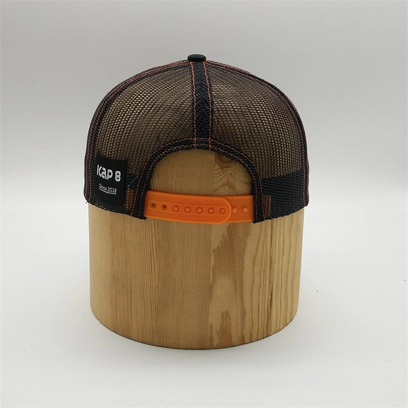 Custom Meidiney 5 Panel Black Embroidery Patch Foam Mesh Trucker Cap Hat