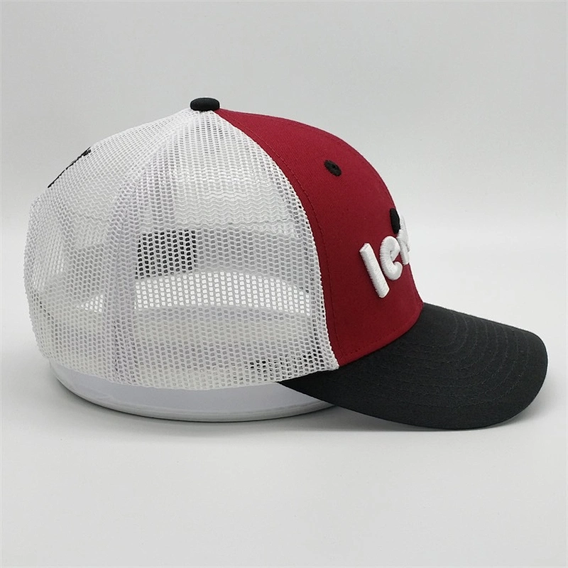 Wholesale Factory Red Trukcer Caps,Customize Own Brand Truck Caps,3D Puff Embroidery Trucker Hats