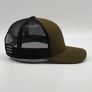 Guangzhou Hat Factory Black Mesh Truck,Men'S Women Olive Green Trucker Cap,Adults Age Group Classic Customize Era Trucker Hat