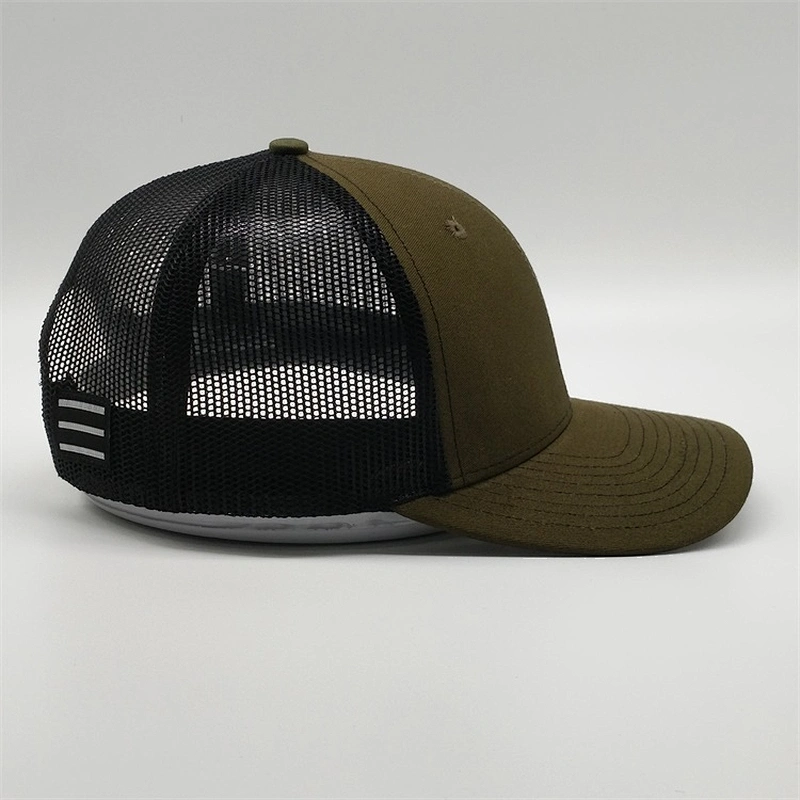 Guangzhou Hat Factory Black Mesh Truck,Men'S Women Olive Green Trucker Cap,Adults Age Group Classic Customize Era Trucker Hat