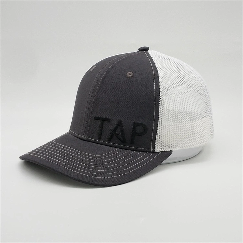 custom plain embroidered trucker cap,mesh curved bill trucker hat plastic snapback ,black men sports trucker hats
