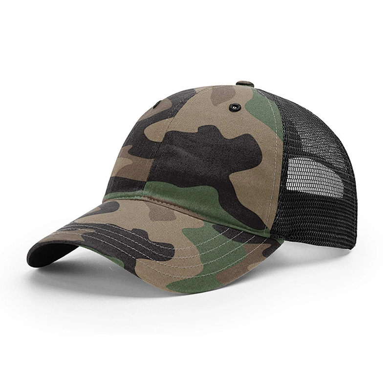 Wholesale Custom 6 Panel Mesh Camo Trucker Cap
