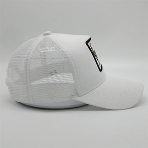 White Mesh Trucker Hat,Custom Cock  Embroidery Patch Logo Animal Trucker Hat,New 5panel Plastic Buckle Sports Trucker Caps