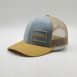 Custom High Quality 3D Embroidery Cotton 6 Panel Pre-curved mesh Trucker Hats