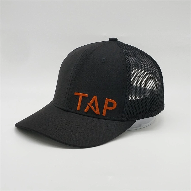 Cheap Customised Embroidered Logo Black Trucker Caps,6 Panel Flat Bill Running Trucker Hats,Ladies Men'S Sun Summer Trucker Hats