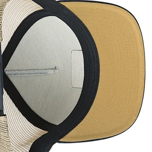 Cheap Classic Customize 6 Panel Leather Patch Trucker Cap,Polyester Mesh Trucker Hats,Khaki Embossing Patch Hat