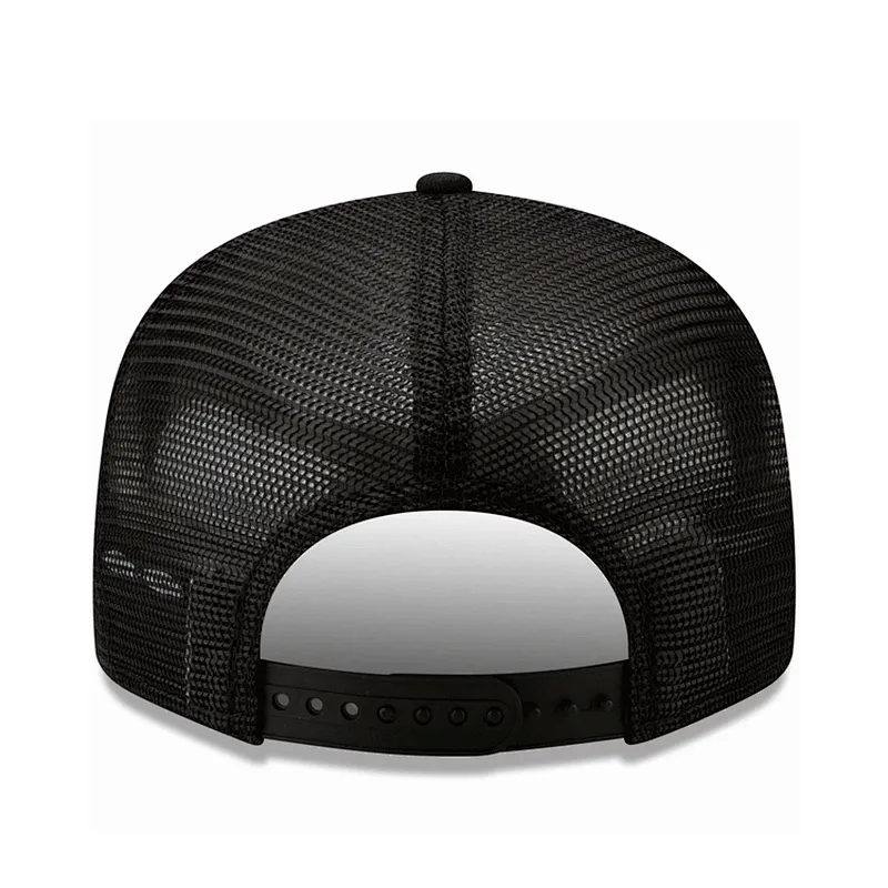 Custom Adult 6 Panel Trucker Cap Hat Black Trucker Cap, PVC Patch Adjustable Snapback Trucker Hat, High Quality Mesh Cap