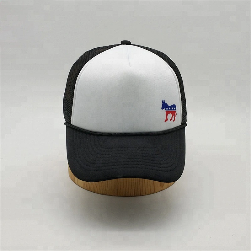 Private Label 5 Panel Foam Front Horse Print Kids Trucker Hats With Rope