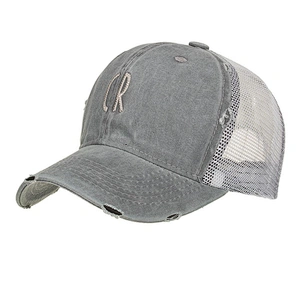Cheap Price Curved Bill Jeans Trucker Hat,Vintage Distressed Denim Base ball Cap,Washed Embroidery Worn Out Baseball Hat