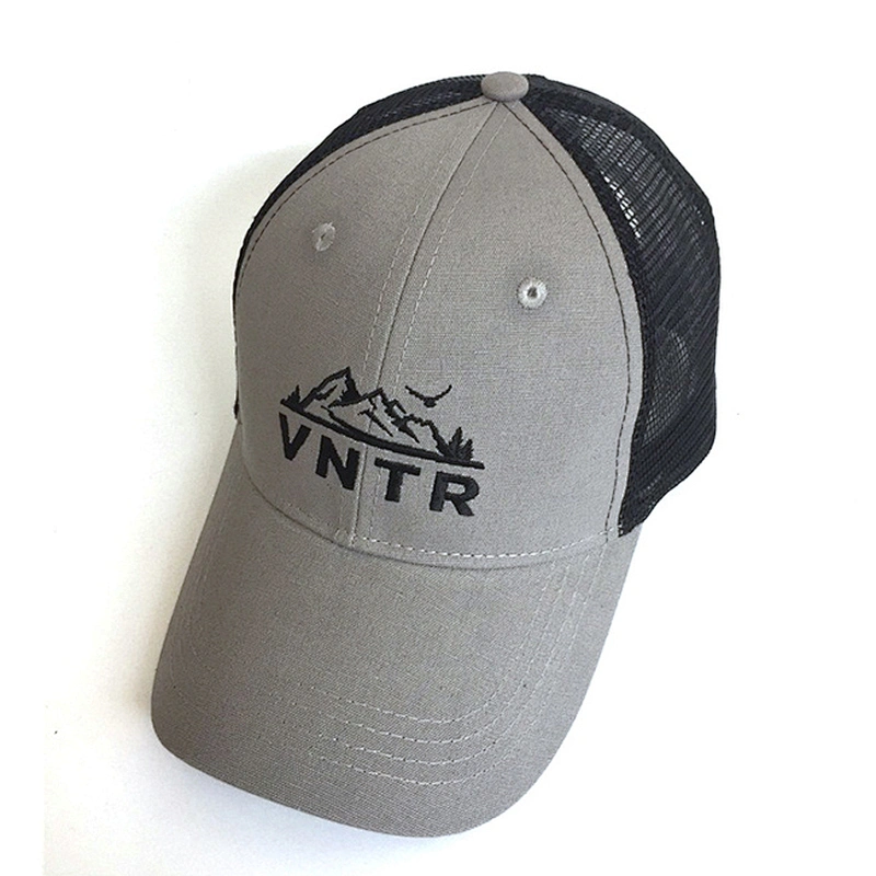 OEM Custom Meidiney 6 Panel Embroidered Canvas Snapback Trucker Hat Caps