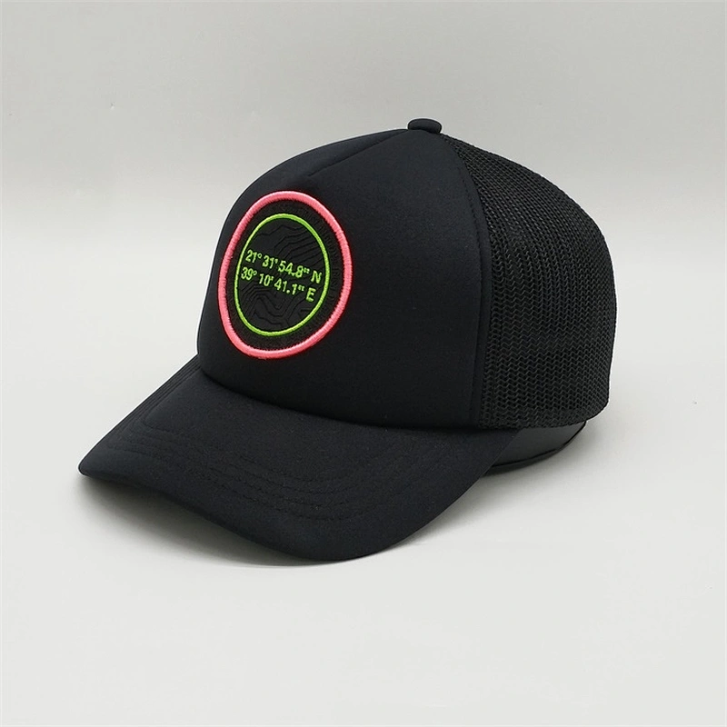 Wholesale Customized 5 Panel Foam Mesh Trucker Caps,  Sublimated Flat Brim Foam Trucker Hats, 3d Embroidery Trucker Hats