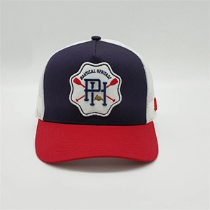3D Embroider Patch Truck Hats,Red Yellow Mesh Back Trucker Caps,Customise Own 5 Panels Trucker Hats