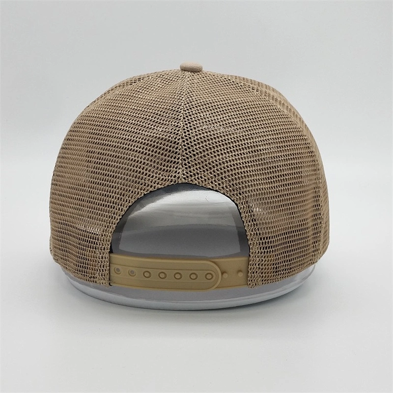 Wholesale Custom 5 Panel Soft Rack Animal Pattern Gold Embroidery Adjustable Mesh Trucker Hat Cap