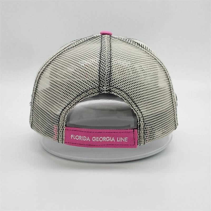 Factory Customised Real Tree Sandwich Brim Caps Pink Camo Trucker Hat With Embroidery