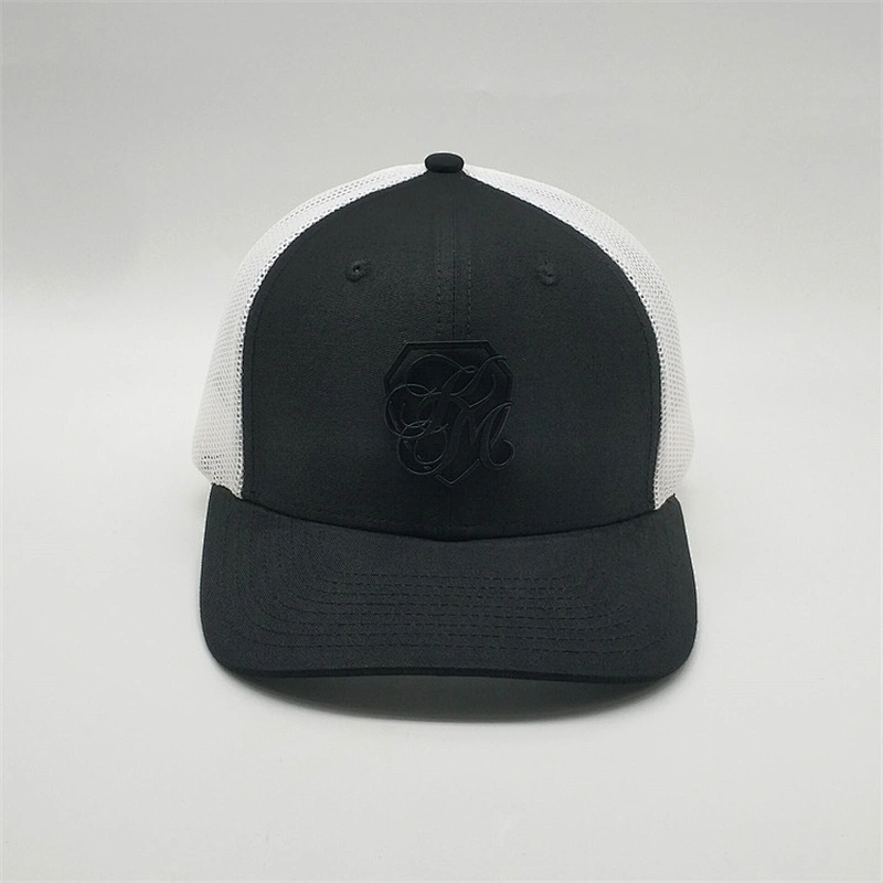 High Quality Plain Sport 6 Panel Black Plain White Blank Metal Logo Trucker Mesh Hats For Sale