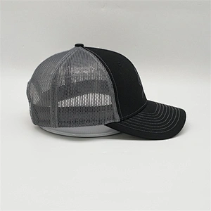 Hot Selling Trucker Hat  Mesh Adjustable Cap,Custom Flat Embroidery 6 Panel Trucker Cap And Hat,Black Plain Adjustable Trucker