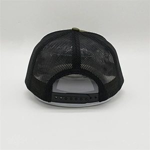 3d 6 Panel Embroidery Army-Green Trucker Caps, Cotton Mesh Trucker Hats With Custom Logo , Adjustable Closure Adult Trucker Caps
