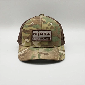 Custom Logo 6 Panel Embroidery Patches Trucker Hat,Camouflage Mesh 3d Embroidered Hats,Adjustable Camo Snap Back USA Flag Caps