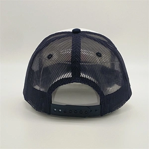 High Quality Adult Custom Embroidery Trucker Caps,Wholesale Cheap Navy Blue Mesh Hat,White Sponge Foam Net Cap