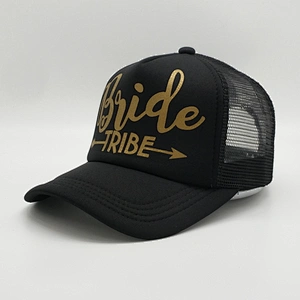 Custom High Quality 5 Panel White Foam Mesh Hats Double Snap Plastic Buckled Closure Screen Printed Trucker Cap