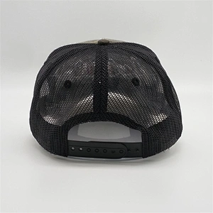 Wholesale Custom Distressed Camouflage Trucker Cap,Vintage Patch Embroidery Design Snapback Cap,Worn-out Camo Trucker Mesh Hat