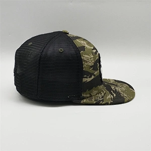 Custom Richardson Shape Quality Camo Mesh Trucker Cap,Flat Bill Snapback Hat,3D Embroidery Patch Logo Camo Trucker Hat