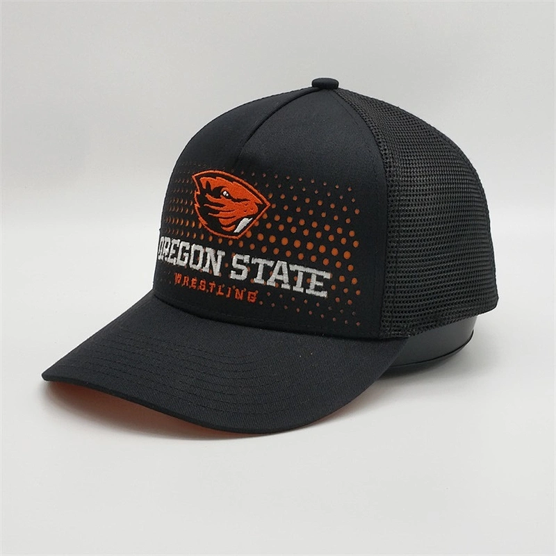 Most Popular Customised Chino Twill 5 Panel Orange Embroidery Logo Design Snapback Hat Trucker Caps With Own Logo