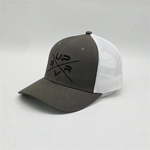 Panel Blank Structured Adult Sports Caps Hats White Mesh Back Trucker Cap With Custom Logo