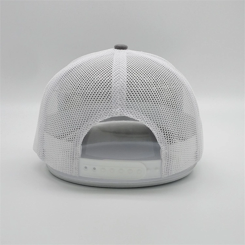 Wholesale Customized Embroidered Logo Trucker Cap,White Mesh Adjustable Hats,Blank Heather Grey Trucker Hat