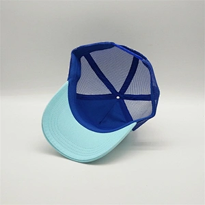 Customized Mesh Design 5 Panel Trucker Hats With Embroidery Patch