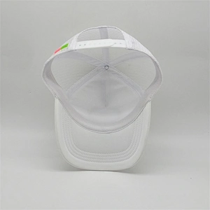 Custom Foam 5 Panel Trucker Hat Multi Color,3d Embroidery Design White Mesh Trucker Cap,Nylon Embroidery Patch Cap