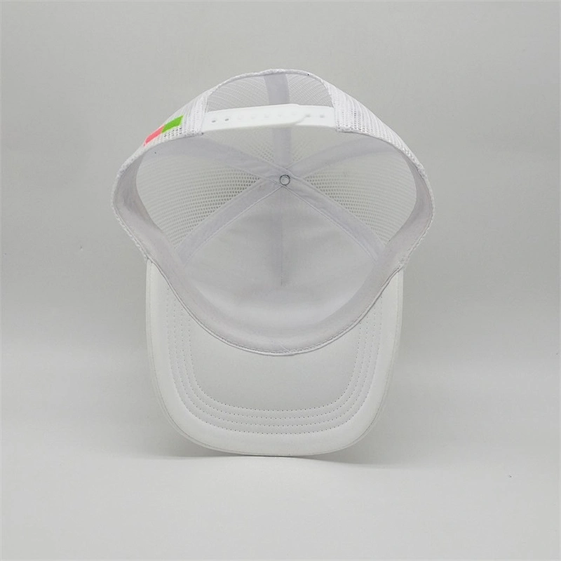 Custom Foam 5 Panel Trucker Hat Multi Color,3d Embroidery Design White Mesh Trucker Cap,Nylon Embroidery Patch Cap