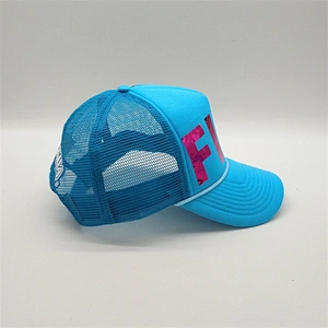 Adjustable Snapback Printed 5-Panel Mesh Rope Trucker Cap