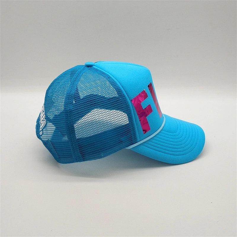 Adjustable Snapback Printed 5-Panel Mesh Rope Trucker Cap