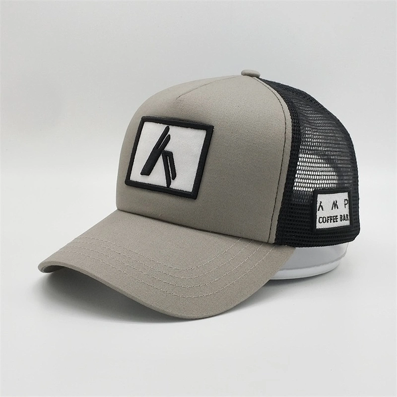 High Quality Custom High Crown 5 Panel Unstructured Snapback Cap Embroidery 3d Foam Front Trucker Hat With Patch