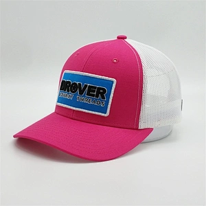 Factory Price Wholesale Mesh Sport Caps,Design Rubber Branded Trucker Caps,3D Embroidery Patch Pink Trucker Caps