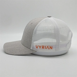 Personalized  Embroidery 6 Panel Two Tone Fitted Hat Custom Logo Baseball Mesh Trucker Sports Caps