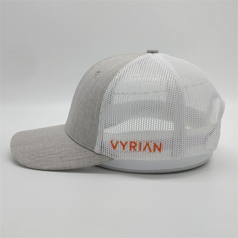 Personalized  Embroidery 6 Panel Two Tone Fitted Hat Custom Logo Baseball Mesh Trucker Sports Caps